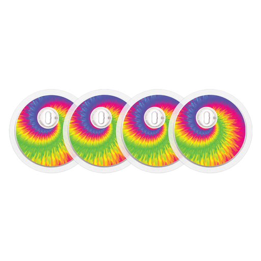 Rainbow Tie-Dye Sticker Designed for the FreeStyle Libre 3 Sensor - Pump Peelz