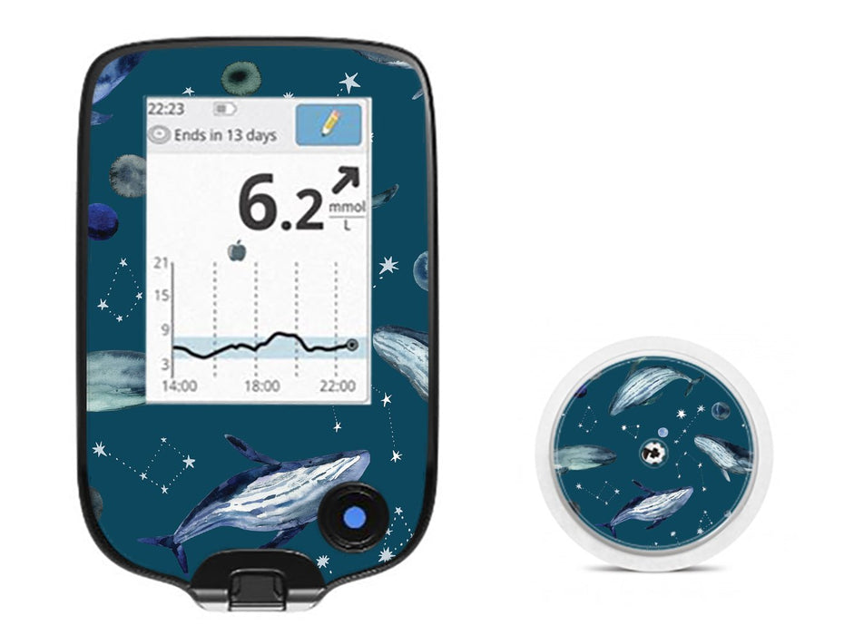 Midnight Whales For Freestyle Libre Receiver + Sensor Libre
