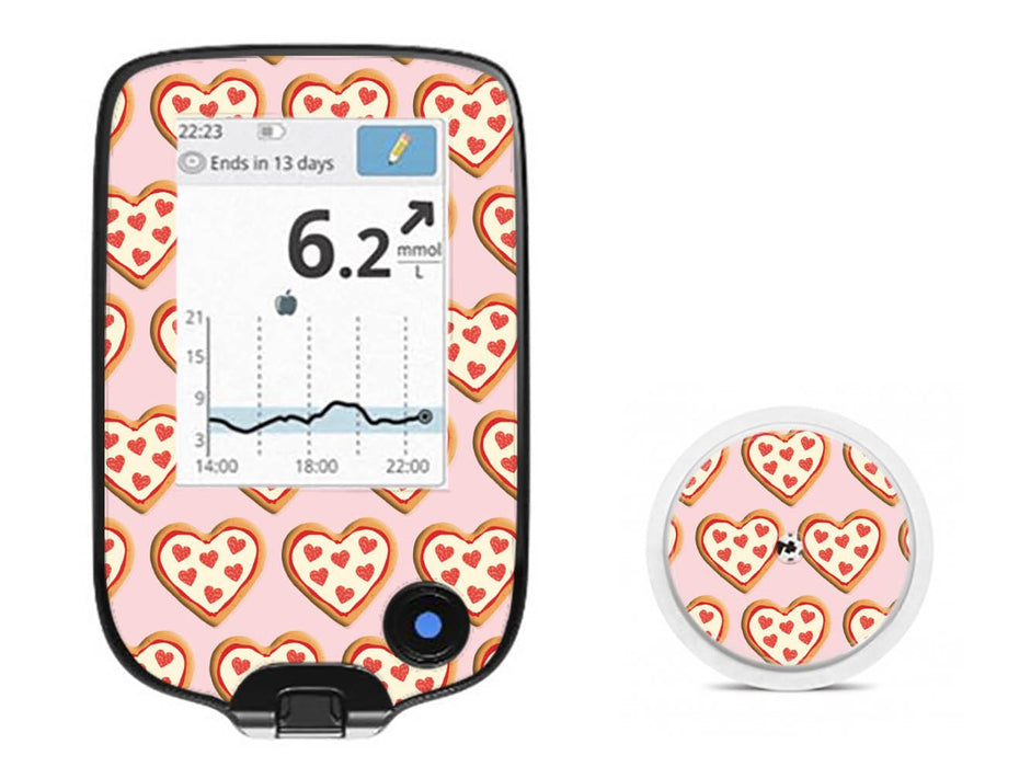 I Heart Pizza For Freestyle Libre Receiver + Sensor Libre