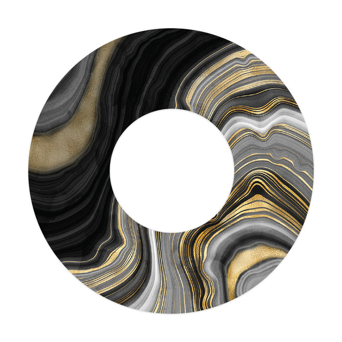 Gold Marble Patch+ Tape Designed for the FreeStyle Libre 2 - Pump Peelz