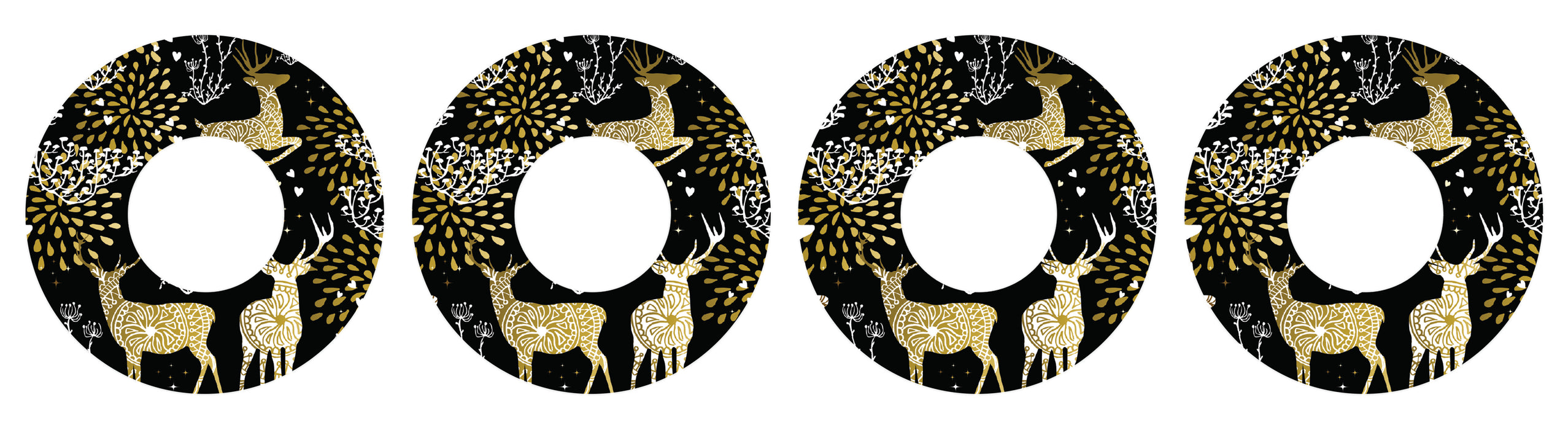 Golden Reindeer Patch+ Tape Designed for the FreeStyle Libre 2