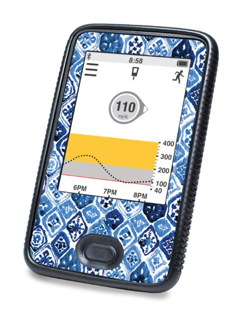 Indigo Print For Dexcom G6© Touchscreen Receiver Peelz Continuous Glucose Monitor