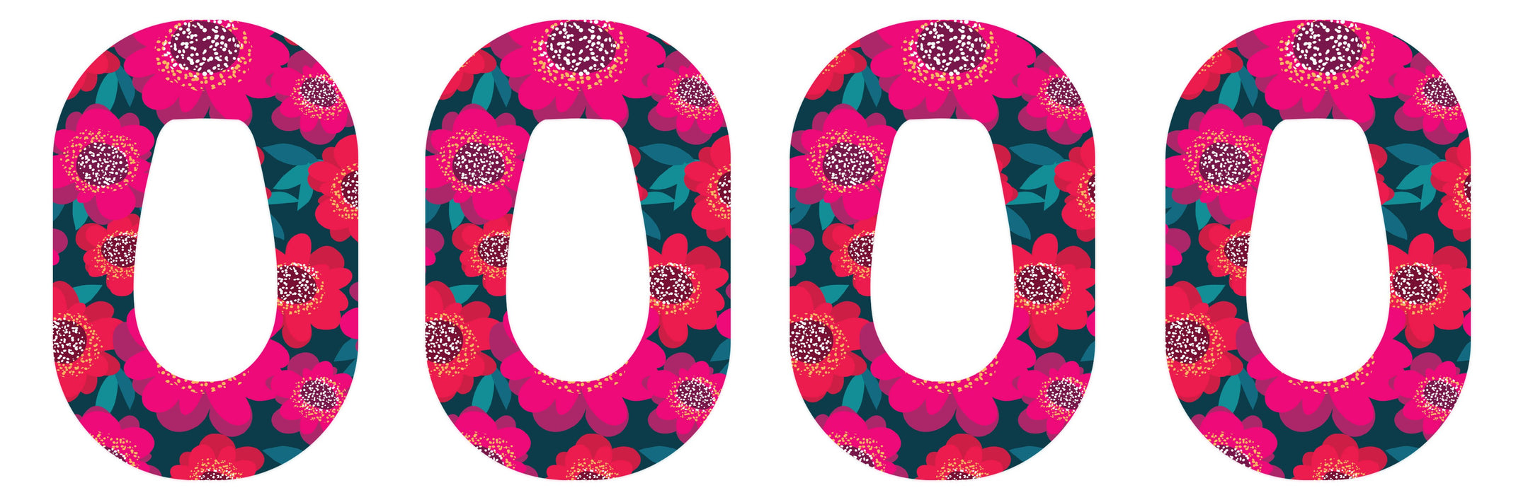Camellia Flowers For Patch+ Dexcom G6 Tape 4-Pack