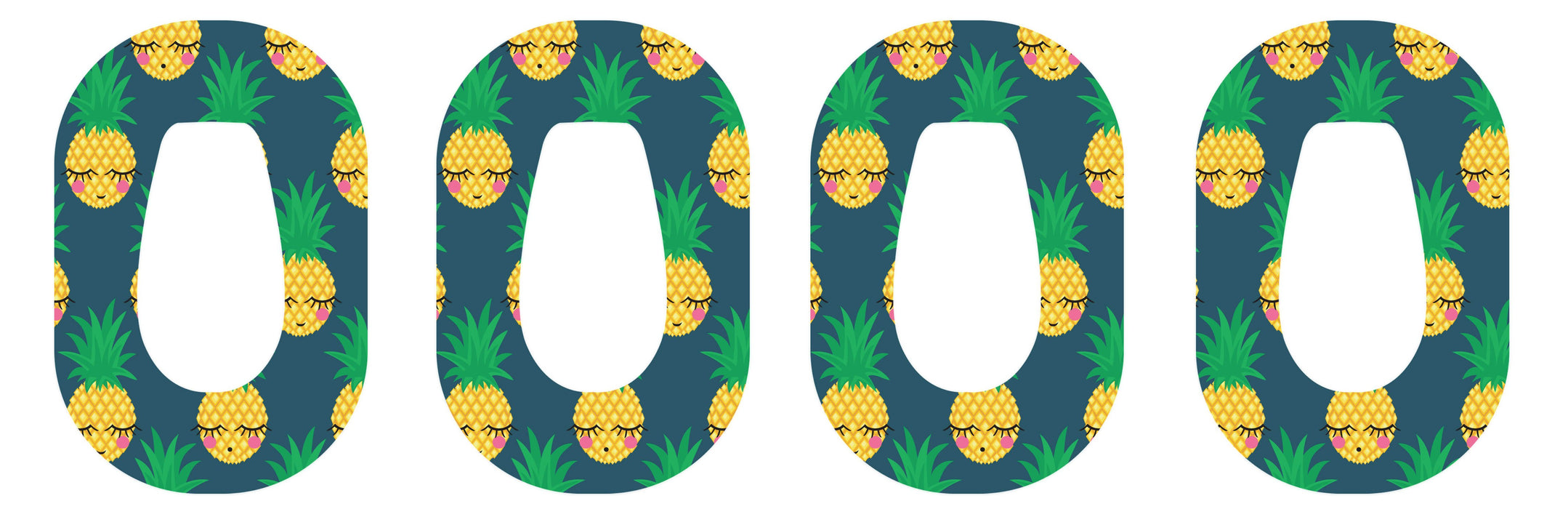 Sleeping Pineapples For Patch+ Dexcom G6 Tape 4-Pack