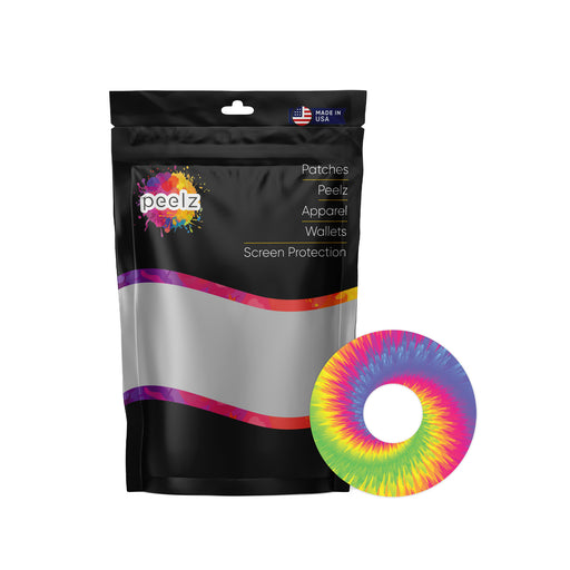 Rainbow Tie Dye Patch+ Tape Designed for the FreeStyle Libre 3 - Pump Peelz