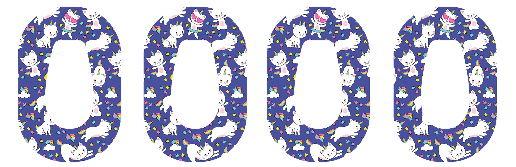 Unicorn Cats For Patch+ Dexcom G6 Tape 4-Pack