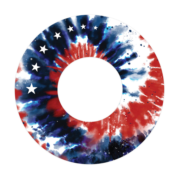 Patriotic Tie Dye Patch+ Tape Designed for the FreeStyle Libre 2