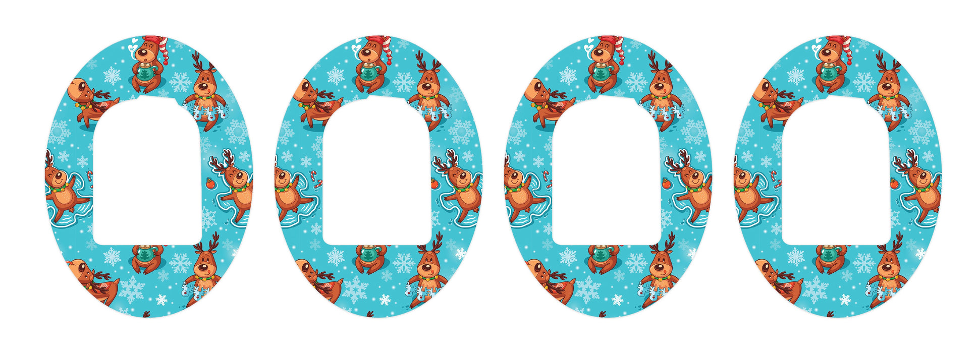 Frolicking Reindeers Patch+ Omnipod Tape 4-Pack
