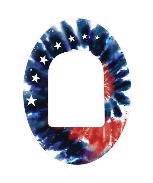 Patriotic Tie Dye Patch+ Omnipod Tape - Pump Peelz
