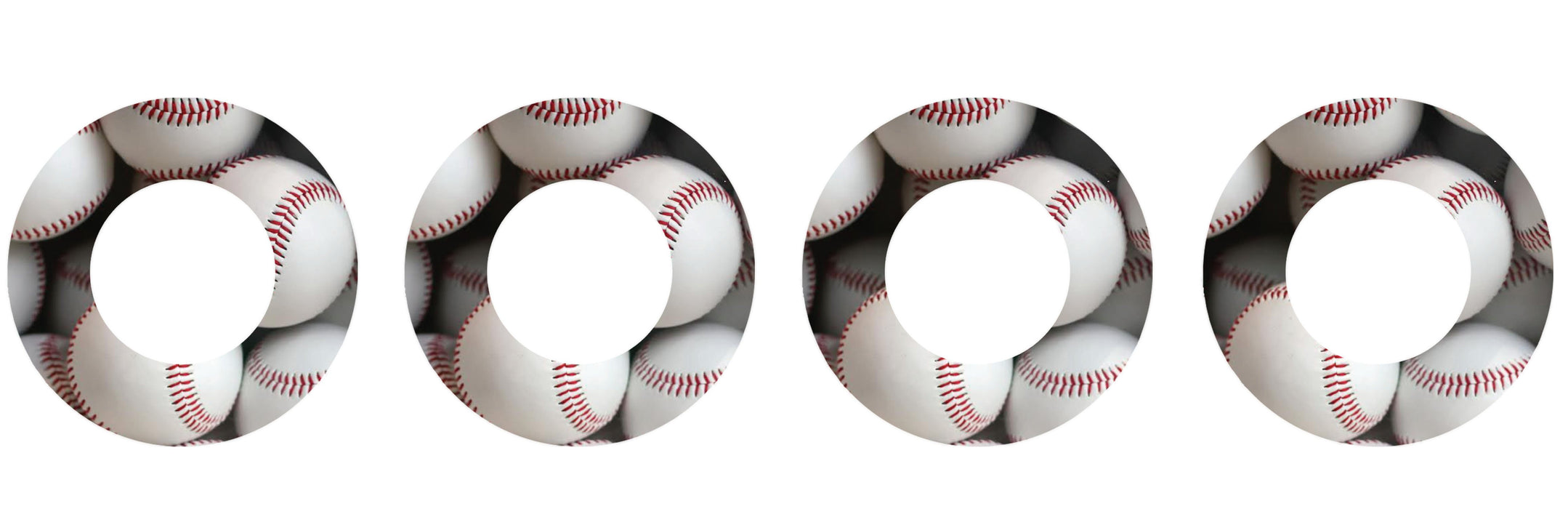 Baseball Pattern For Patch+ Freestyle Libre And Universal Infusion Set Tape 4-Pack Libre/universal