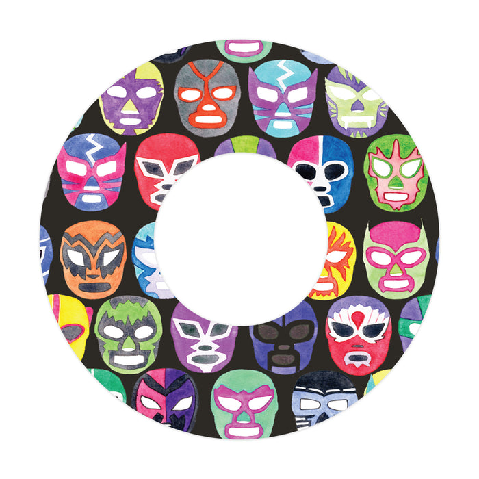Luchador Masks Patch+ Tape Designed for the FreeStyle Libre 2