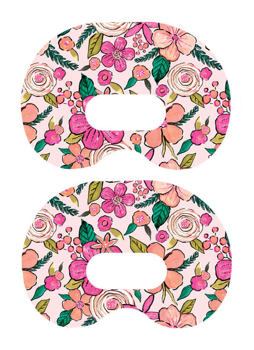 Peach Floral Patch+ Medtronic Cgm Tape 1-Pack