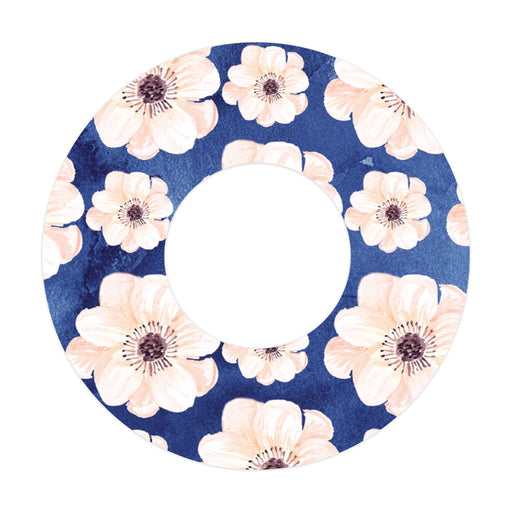 Navy Anemone Patch+ Tape Designed for the FreeStyle Libre 2 - Pump Peelz