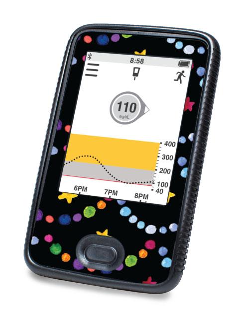 New Years Garland For Dexcom G6© Touchscreen Receiver Peelz Continuous Glucose Monitor