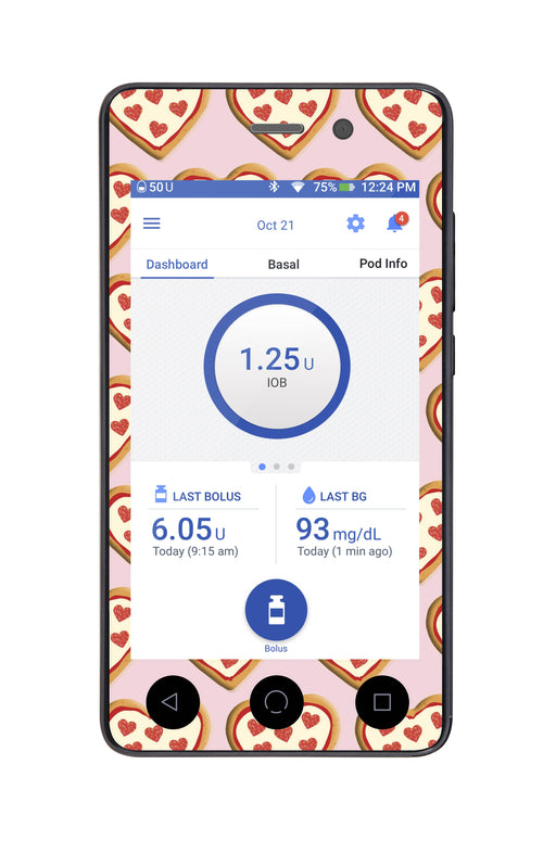 I Heart Pizza Omnipod Dash Peelz For Pdm