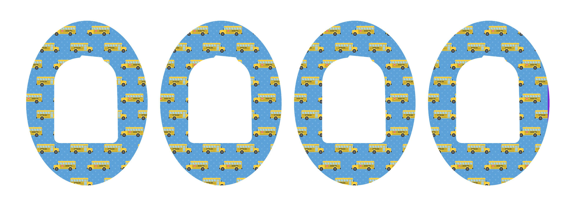 School Bus Patch+ Omnipod Tape 4-Pack