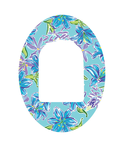 Azul Flowers Patch+ Omnipod Tape