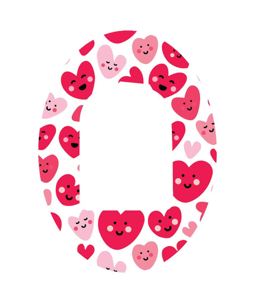 Smiley Hearts Patch+ Omnipod Tape 1-Pack