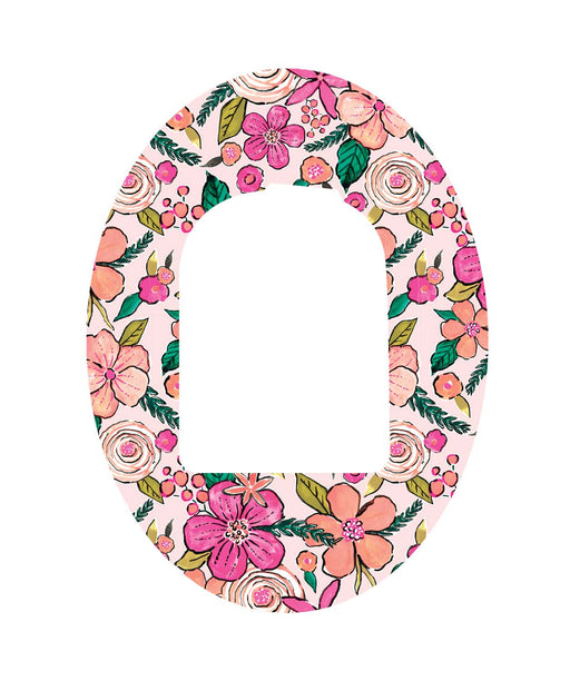 Peach Floral Patch+ Omnipod Tape 1-Pack