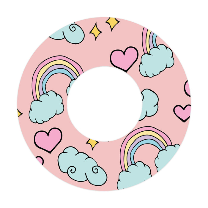 Rainbow Clouds Patch+ Tape Designed for the FreeStyle Libre 2