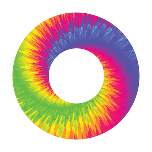 Rainbow Tie Dye Patch+ Tape Designed for the FreeStyle Libre 2 - Pump Peelz