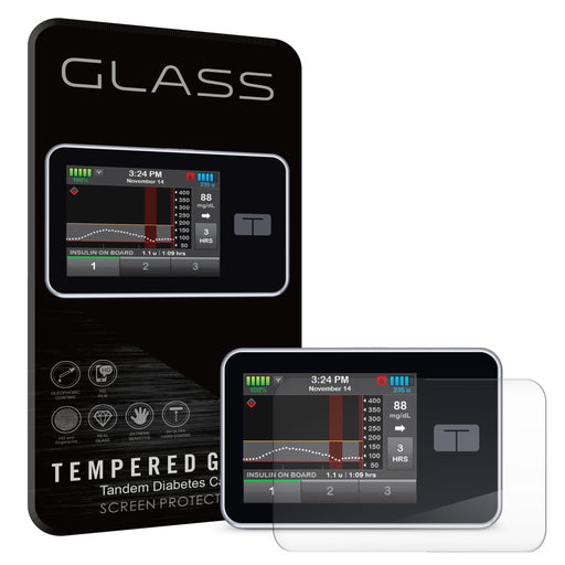 Tempered Glass Screen Protector For Tandem® Diabetes Care Insulin Pumps