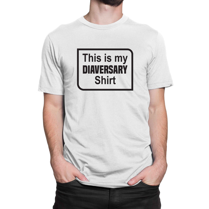 Diaversary Mens T-Shirt S / White Cotton Shirts