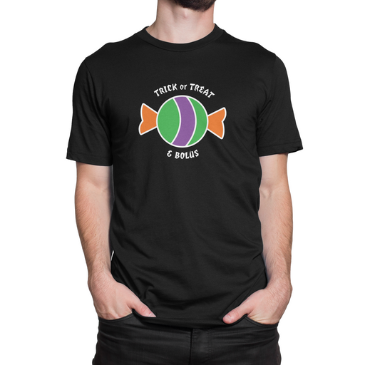 Trick or Treat & Bolus Adult T-Shirt - Pump Peelz
