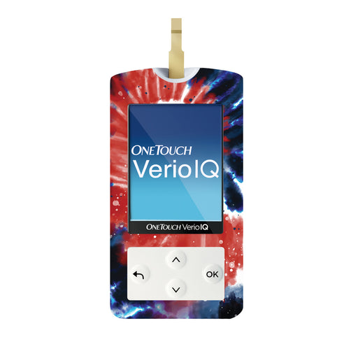 Patriotic Tie Dye for OneTouch Verio IQ Glucometer - Pump Peelz
