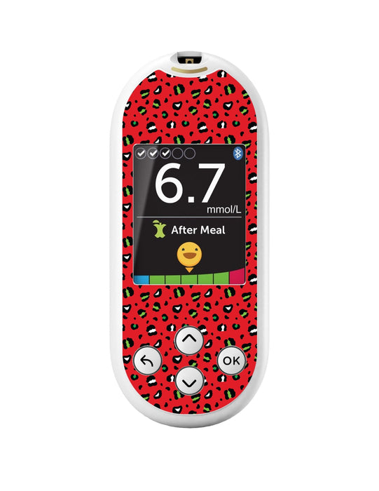 Holiday Leopard For Onetouch Verio Reflect Glucometer Peelz