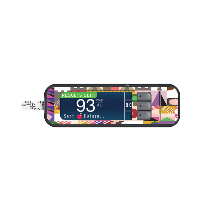Whimsy Pattern Skin For Bayer Contour Next Glucometer Peelz Meters