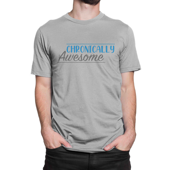 Chronically Awesome Mens T-Shirt S / Grey Cotton Shirts