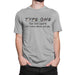 Type One Mens T-Shirt S / Grey Cotton Shirts