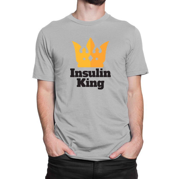 Insulin King Mens T-Shirt S / Grey Cotton Shirts
