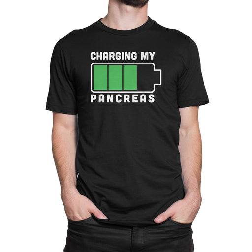 Charging My Pancreas Adult T-Shirt - Pump Peelz