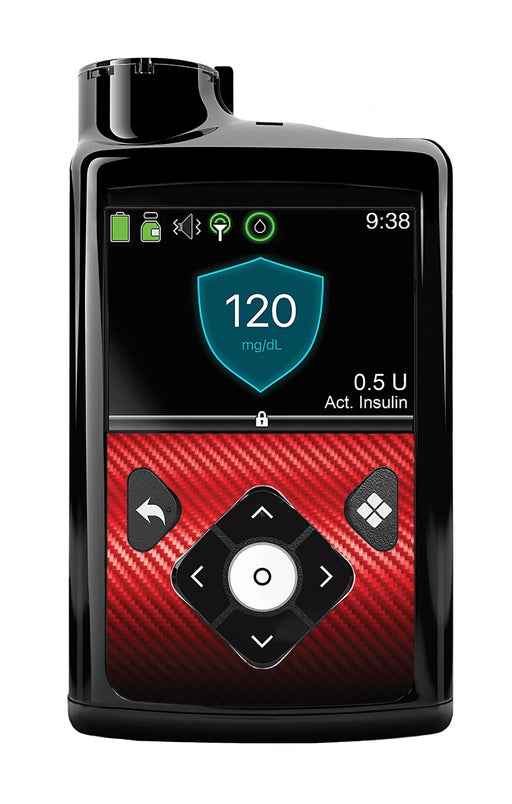 Red Carbon Fiber Sticker For Medtronic Minimed 670G Insulin Pump Peelz 630G