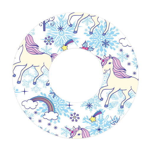 Snowy Unicorn Patch+ Tape Designed for the FreeStyle Libre 2 - Pump Peelz