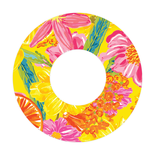 Summer Flowers Patch+ Tape Designed for the FreeStyle Libre 2 - Pump Peelz